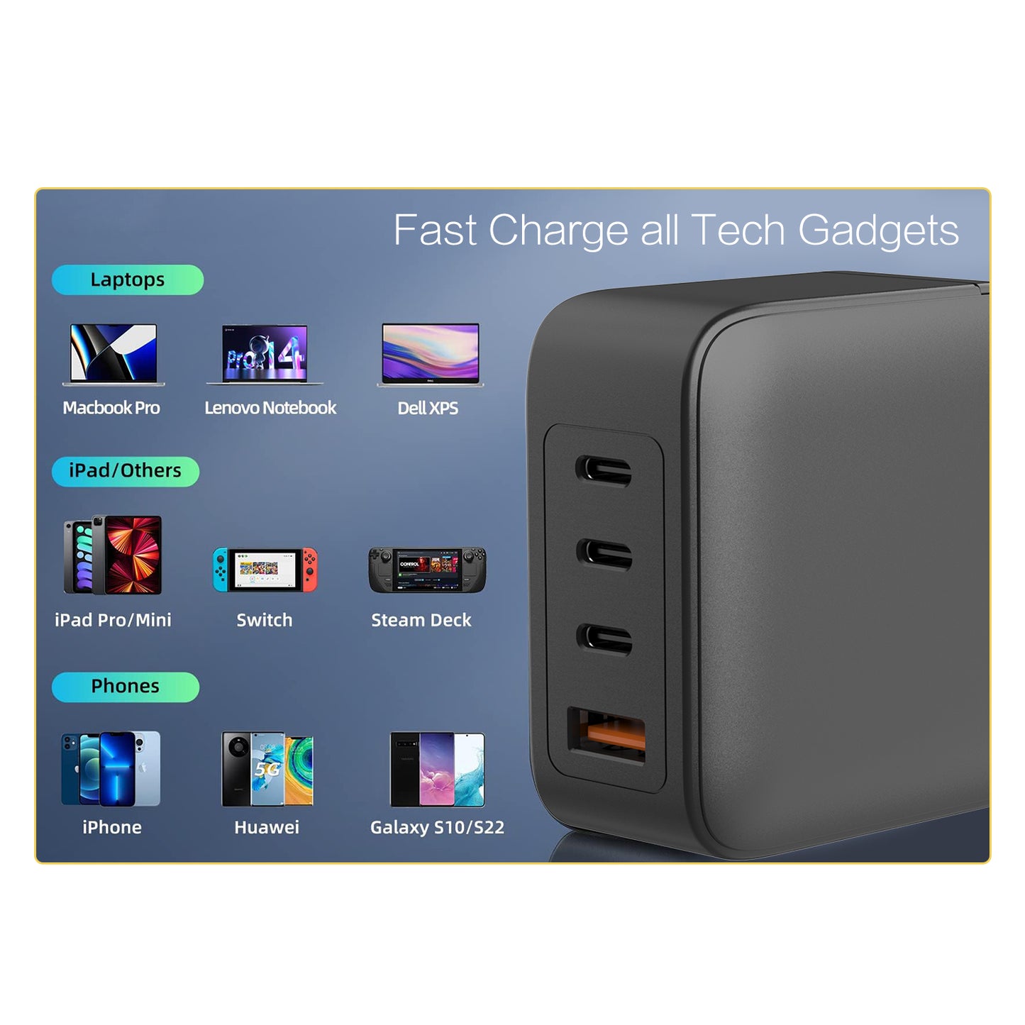 GaN 3C1A 140W Wall Charger S-TR-306