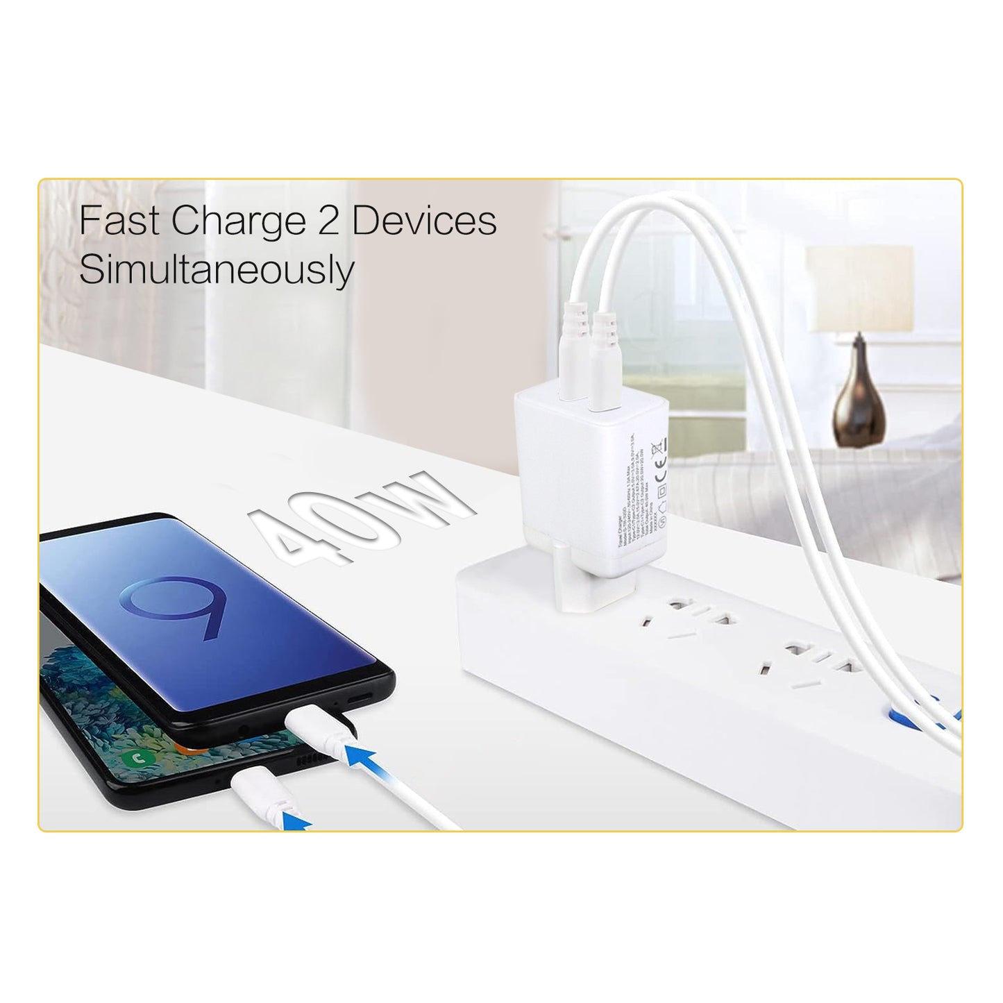 GaN 40W 2C Wall Charger S-TR-320D