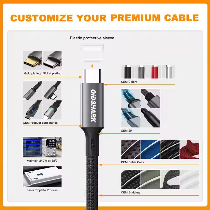 OLDSHARK USB4.0 C to C Data Cable