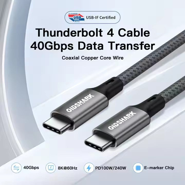 OLDSHARK USB4.0 C to C Data Cable