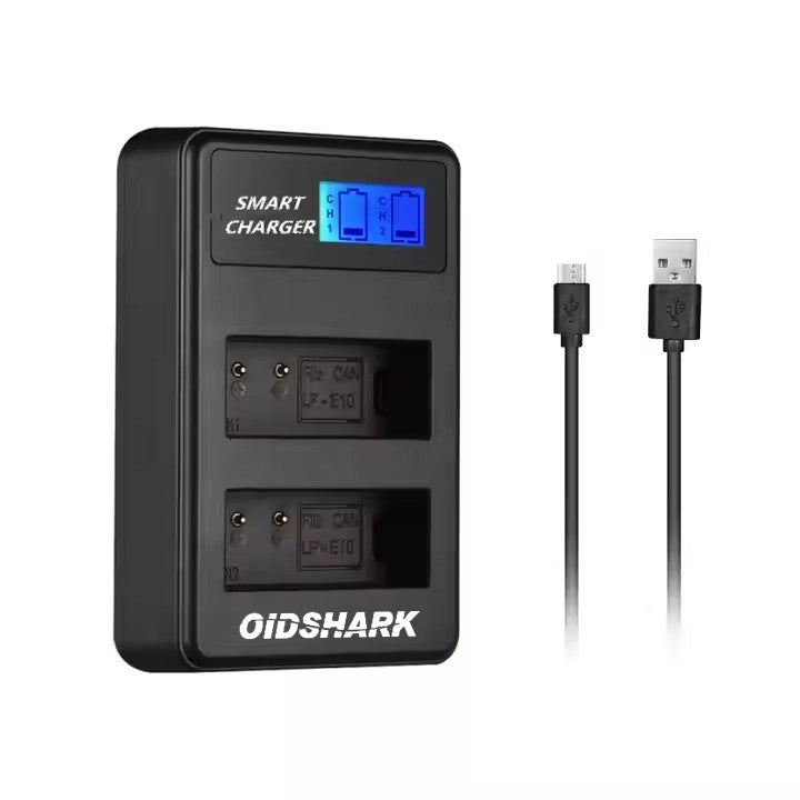 OLDSHARK Camera Smart LCD Display USB Dual-Channel Camera Charger